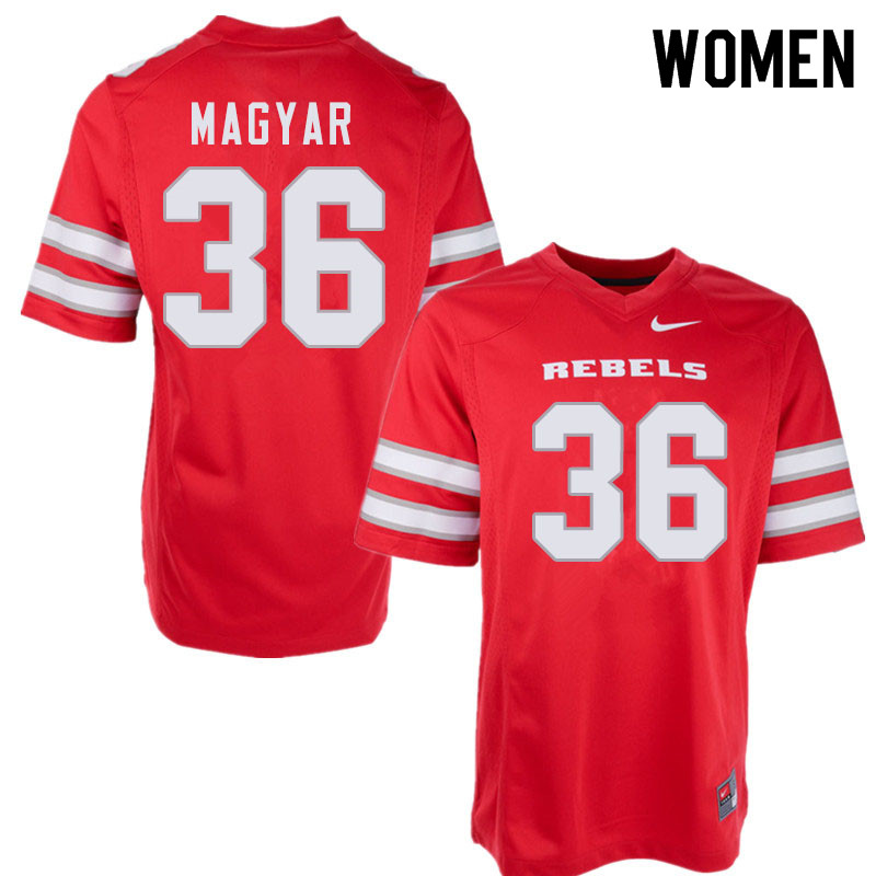 Women #36 Chad Magyar UNLV Rebels College Football Jerseys Sale-Red - Click Image to Close